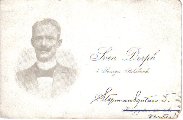 Sven Dorph diector in teh Swedish Bank